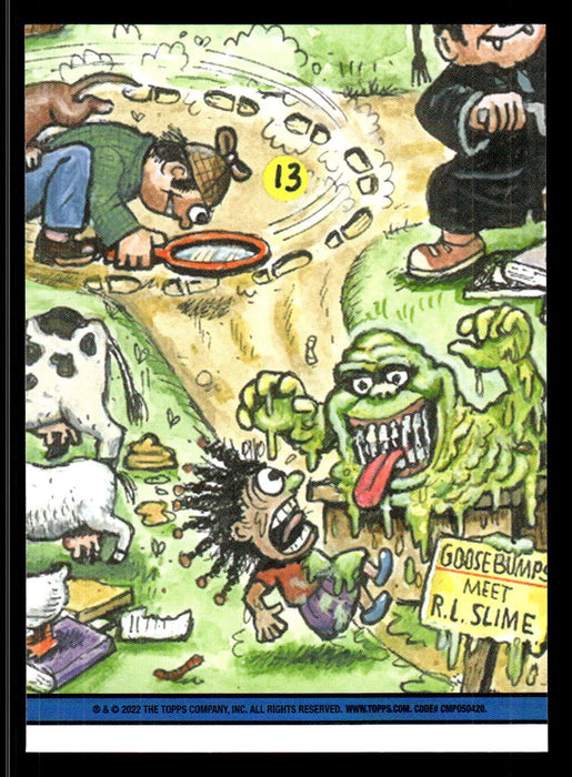 Audio BROOKLYN 2022 Topps Garbage Pail Kids Bookworms Booger Green Back of Card