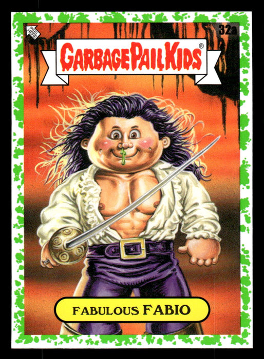 Fabulous FABIO 2022 Topps Garbage Pail Kids Bookworms Booger Green Front of Card