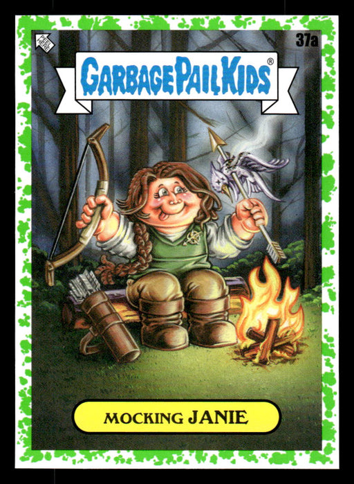 Mocking JANIE 2022 Topps Garbage Pail Kids Bookworms Booger Green Front of Card