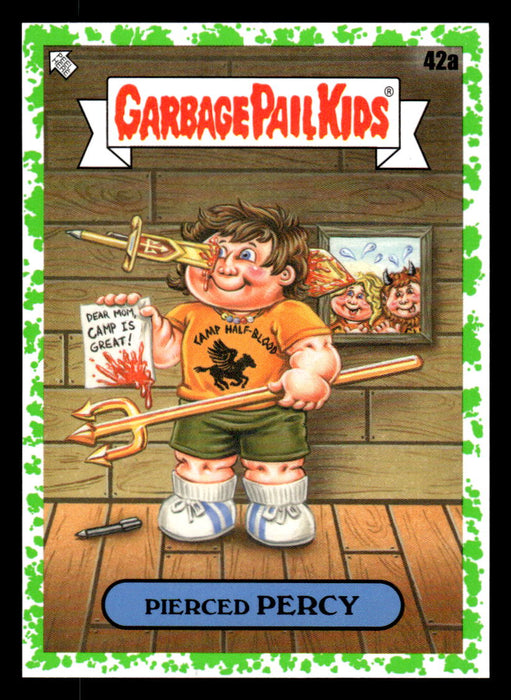 Pierced PERCY 2022 Topps Garbage Pail Kids Bookworms Booger Green Front of Card