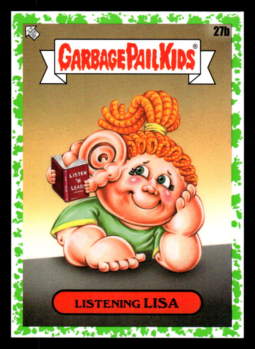 2022 Topps Garbage Pail Kids Bookworms Listening LISA # 27b Booger Gre ...