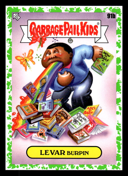 LEVAR Burpin 2022 Topps Garbage Pail Kids Bookworms Booger Green Front of Card