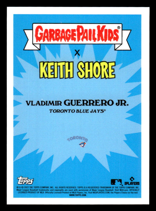 Stratosphere VLADIMIR 2022 Topps MLB x GPK Series 1 Keith Shore Base Back of Card