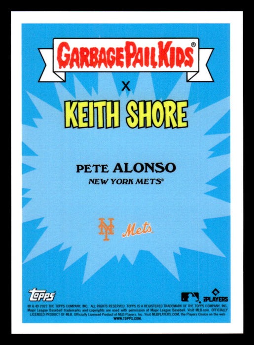Meet & Greet PETE 2022 Topps MLB x GPK Series 1 Keith Shore Base Back of Card