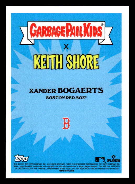 XANDER Answers 2022 Topps MLB x GPK Series 1 Keith Shore Base Back of Card