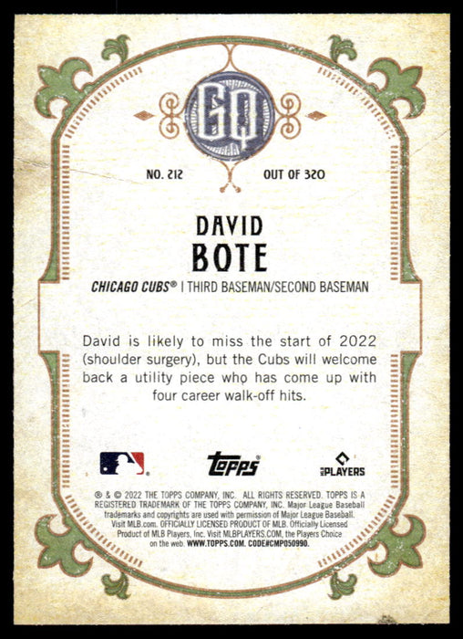 David Bote - Chicago Cubs (MLB Baseball Card) 2022 Topps Gypsy