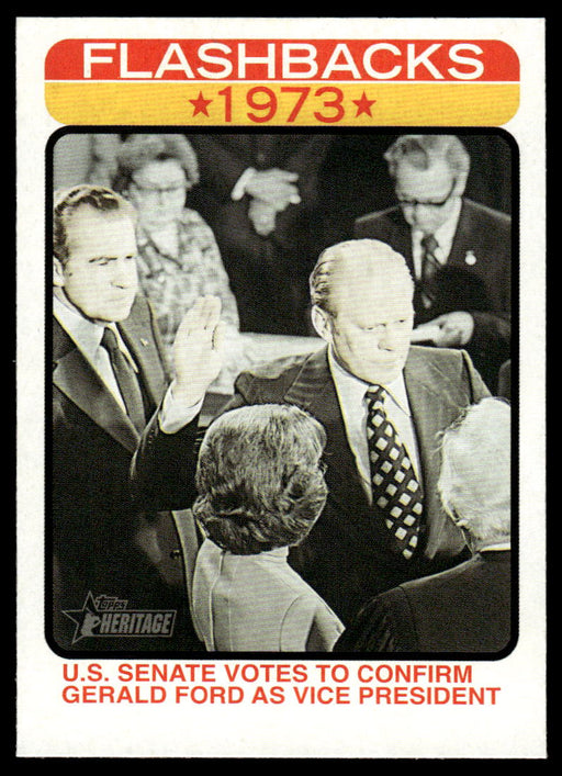 US Senate Votes To Confirm Gerald Ford As Vice President 2022 Topps Heritage News Flashbacks Front of Card