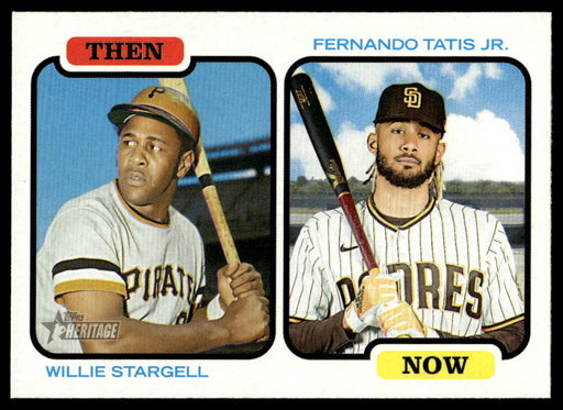 Willie Stargell / Fernando Tatis Jr. 2022 Topps Heritage Then and Now Front of Card