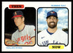 Nolan Ryan / Robbie Ray 2022 Topps Heritage Then and Now Front of Card