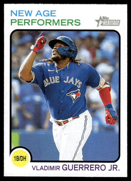Vladimir Guerrero Jr. 2022 Topps Heritage New Age Performers Front of Card