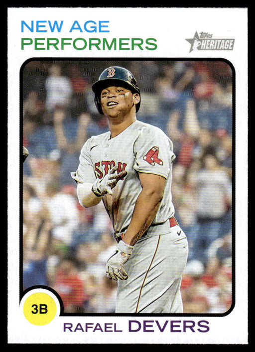 Rafael Devers 2022 Topps Heritage New Age Performers Front of Card