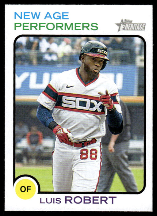 Luis Robert 2022 Topps Heritage New Age Performers Front of Card