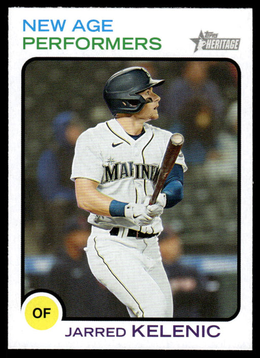 Jarred Kelenic 2022 Topps Heritage New Age Performers Front of Card
