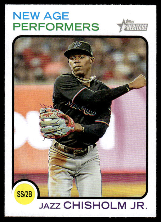 Jazz Chisholm Jr. 2022 Topps Heritage New Age Performers Front of Card