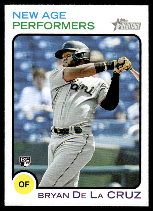Bryan De La Cruz 2022 Topps Heritage New Age Performers Front of Card