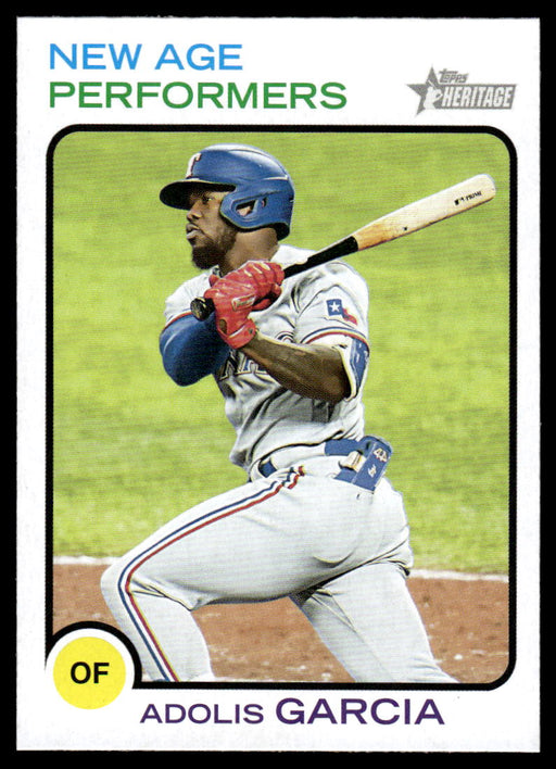 Adolis Garcia 2022 Topps Heritage New Age Performers Front of Card