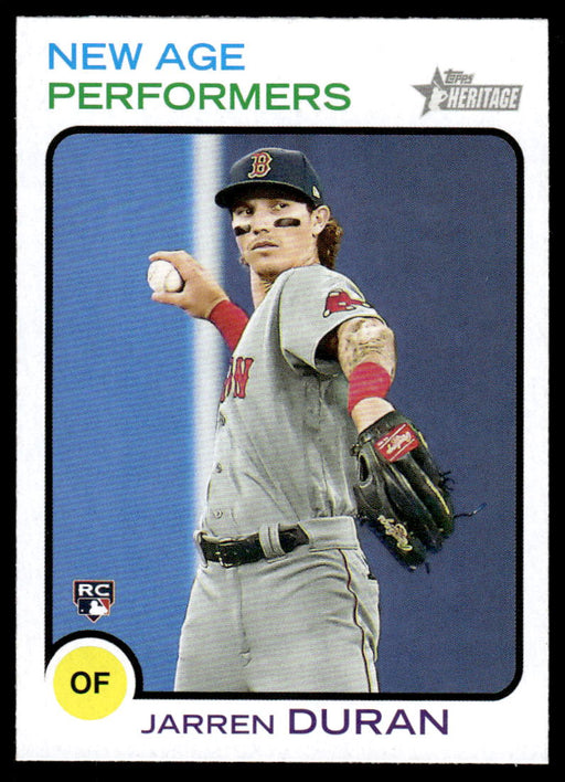 Jarren Duran 2022 Topps Heritage New Age Performers Front of Card