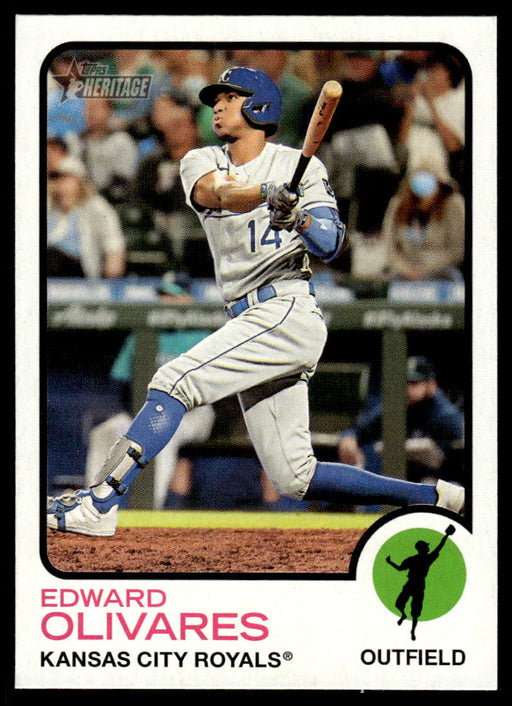 Edward Olivares 2022 Topps Heritage Short Print Front of Card