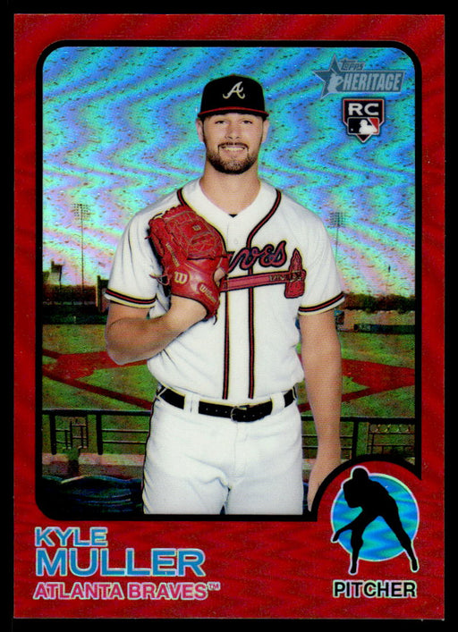 Kyle Muller 2022 Topps Heritage Red Refractor Front of Card