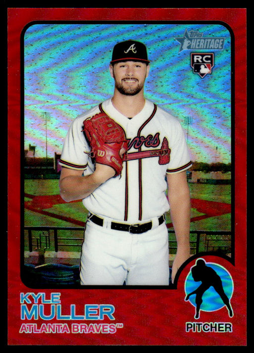 Kyle Muller 2022 Topps Heritage Red Refractor Front of Card