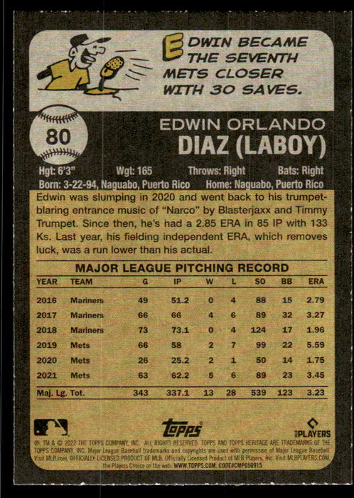 Back of Card