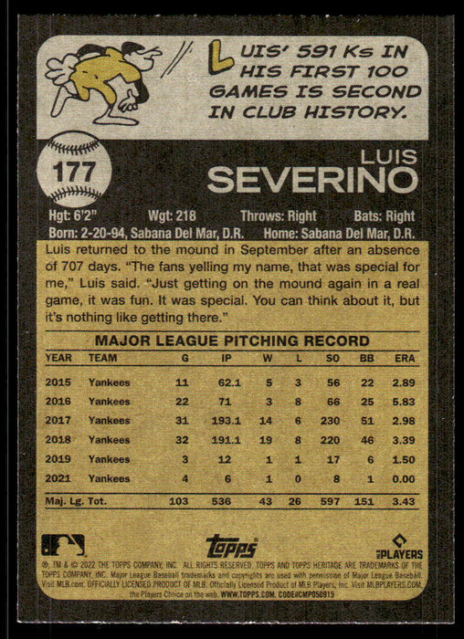 Back of Card