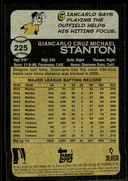 Back of Card