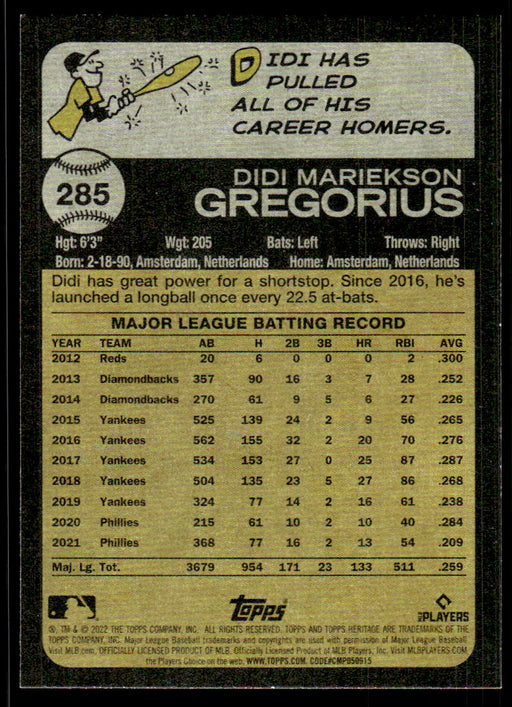 286 Marcus Semien - Texas Rangers - 2022 Topps Heritage Baseball