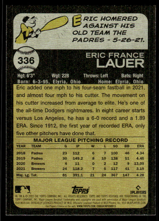 Back of Card