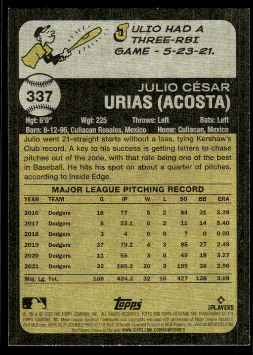 Back of Card