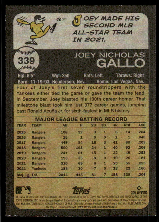 Back of Card