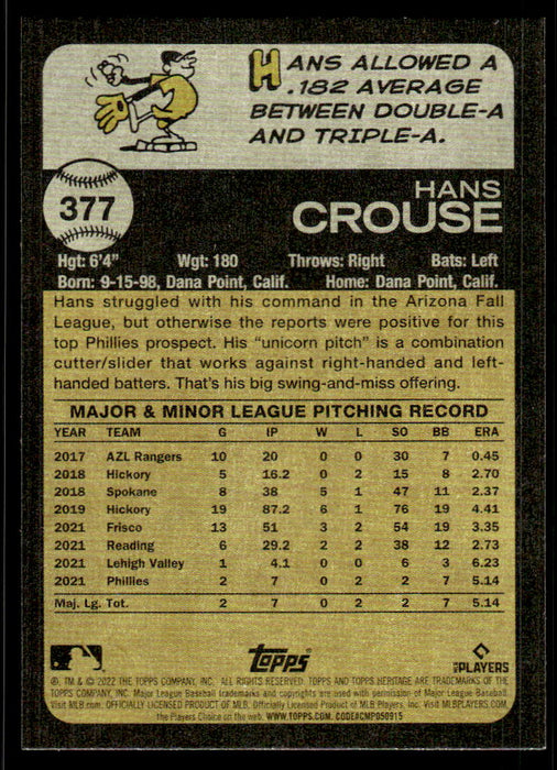 Back of Card
