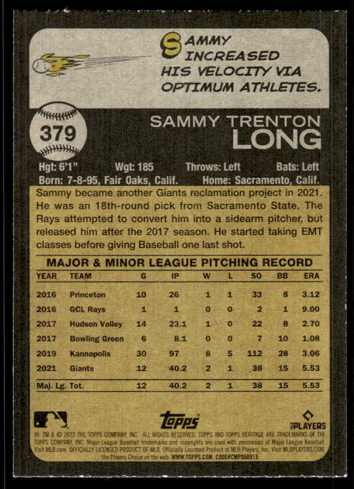 Back of Card