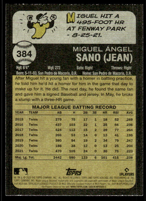 Back of Card