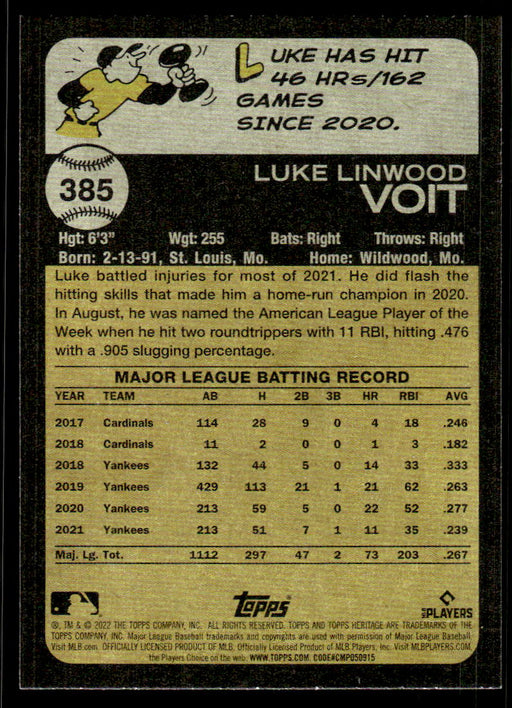 Back of Card