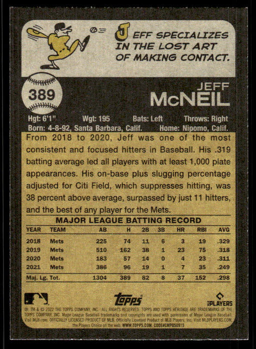 Back of Card