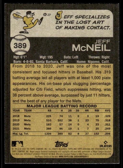 Back of Card