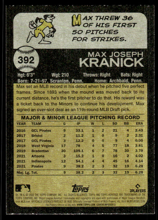 Back of Card
