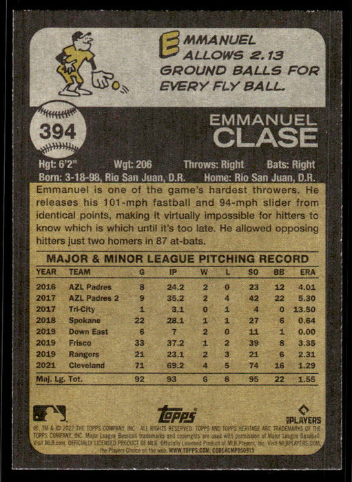 Back of Card