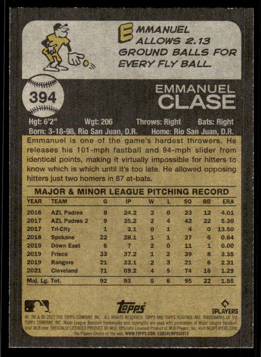 Back of Card