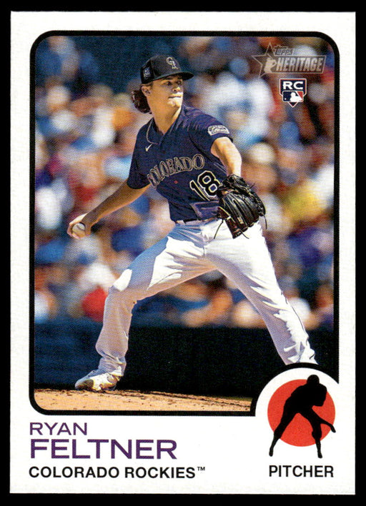 Ryan Feltner 2022 Topps Heritage High Short Prints Front of Card