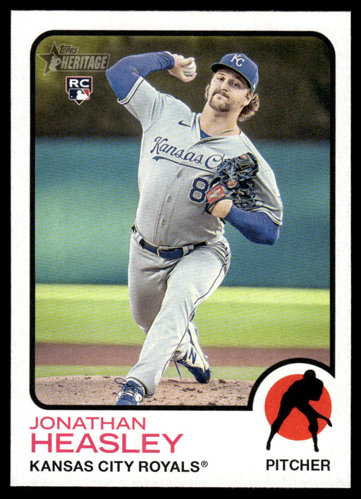 Jonathan Heasley 2022 Topps Heritage High Short Prints Front of Card