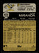 Jose Miranda 2022 Topps Heritage High Base Back of Card
