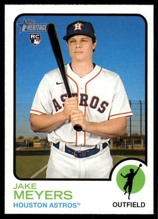 Jake Meyers 2022 Topps Heritage High Base Front of Card