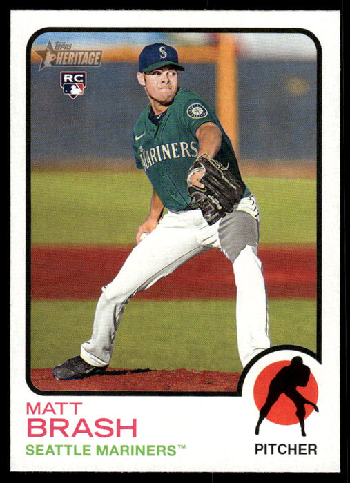 Matt Brash 2022 Topps Heritage High Base Front of Card