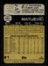 J.J. Matijevic 2022 Topps Heritage High Base Back of Card