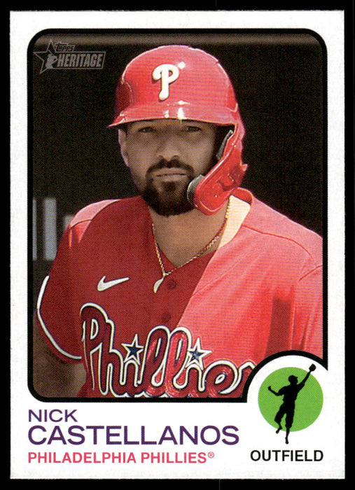 Nick Castellanos 2022 Topps Heritage High Base Front of Card