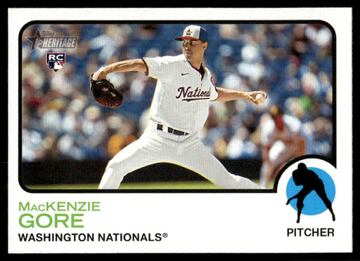 MacKenzie Gore 2022 Topps Heritage High Base Front of Card