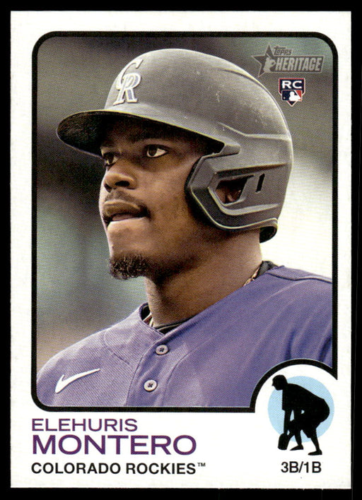Elehuris Montero 2022 Topps Heritage High Base Front of Card