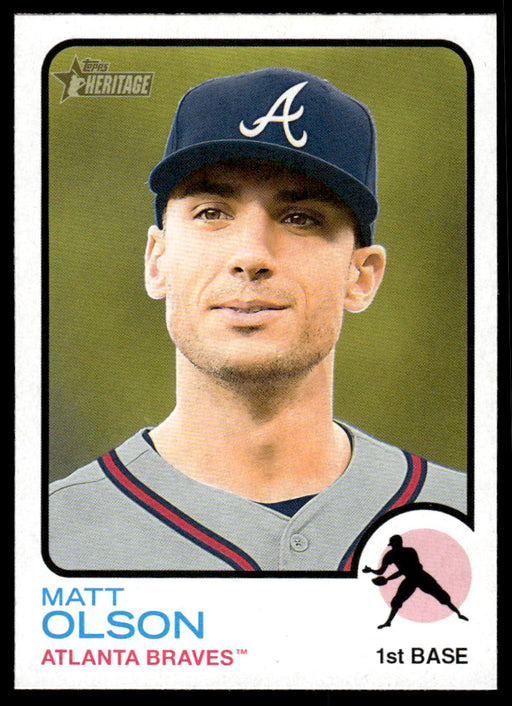 Matt Olson 2022 Topps Heritage High Base Front of Card